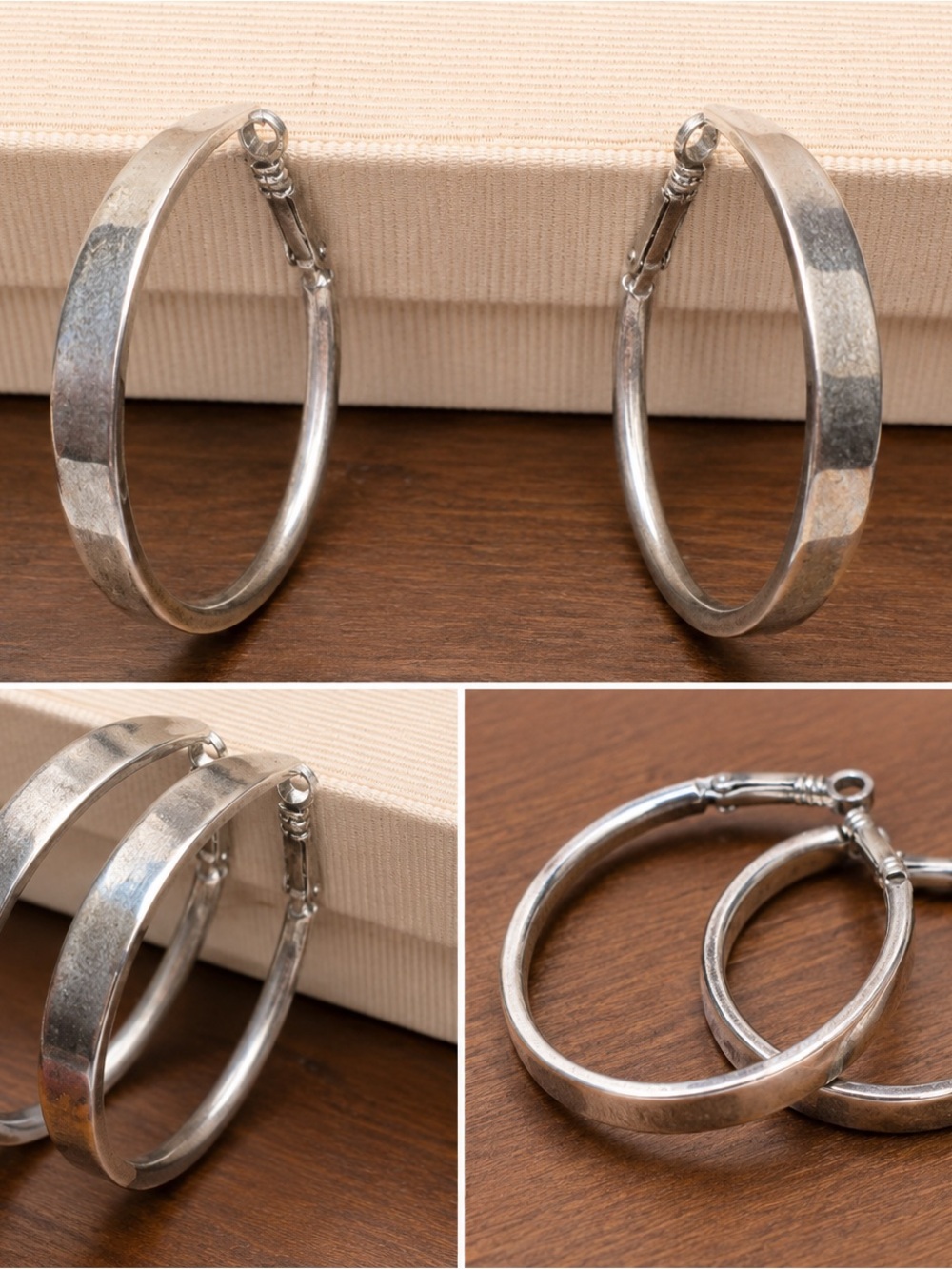 Sterling Silver Hoop Earrings - Classic Silver Women Jewelry
